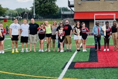 2022 Honoring A team cheerleaders and families